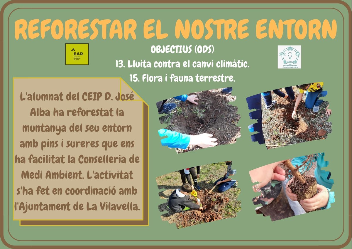 Treballems els #ODS als nostres centres  #Setmanadelmediambient #5dejuny 
<a href="/xcentresostcv/">Centres Sostenibles de la Comunitat Valenciana</a> <a href="/esenred21/">ESenRED</a>