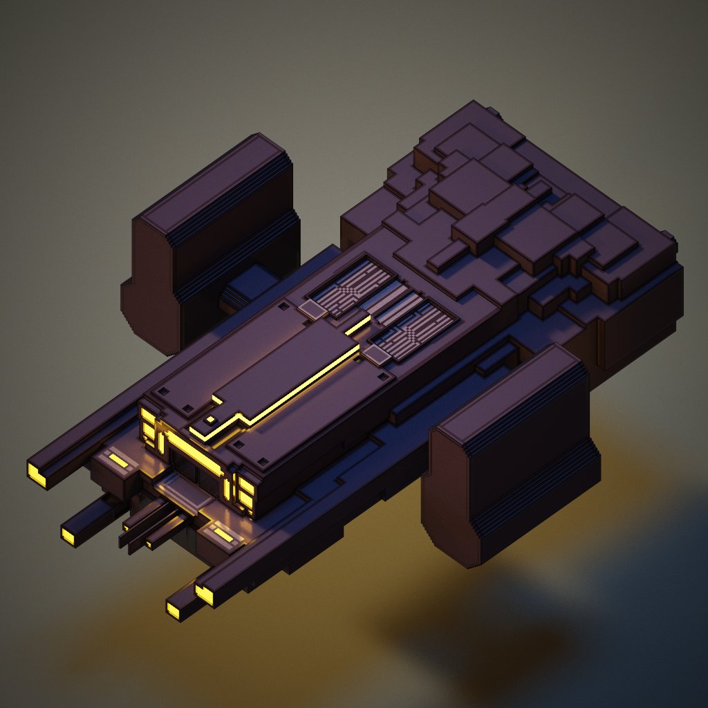 Geek0saurus's tweet image. Another try with voxel art and this WIP starship. I think I'm falling in love with Magica Voxel !
#indiegame #indiegames #gamedev #voxelgame #magicavoxel #voxels #voxelart