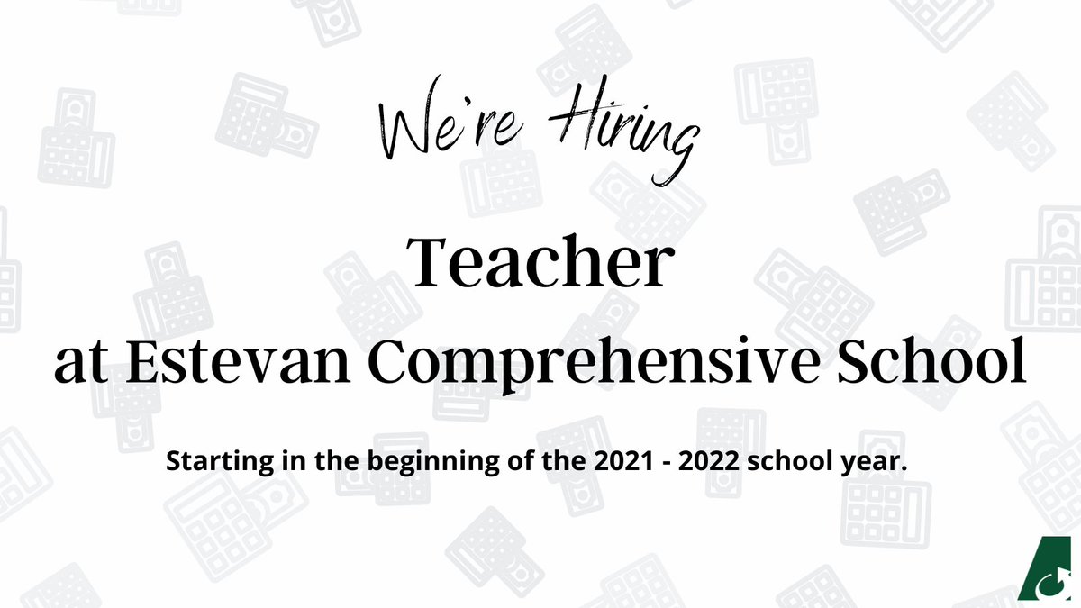 SECPSD's tweet photo. Estevan Comprehensive School requires the service of a dedicated teacher to teach: 
Accounting 10,20,30
Personal Finance 20,30
Entrepreneurship 30
Career Work and Experience 20, 30

Visit https://t.co/g1Ja4CJ6RL for more information and application details. https://t.co/MnBCfRgfnU