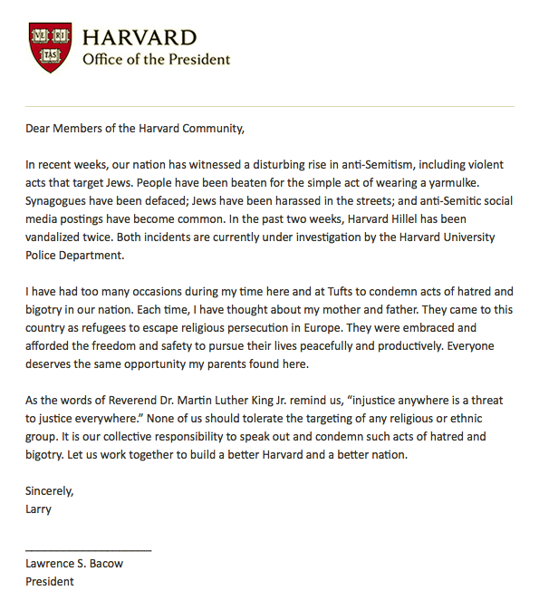 StopAntisemites's tweet photo. .@HarvardUniv President sends out alert to students re: antisemitic incident at the school's Hillel building, Rosovsky Hall - 

"Palestinian flag was zip-tied to the front door of Rosovsky Hall bearing the words 'Fuck 12' - a reference to # of Israelis killed in the conflict." https://t.co/5Muv1bYRWN