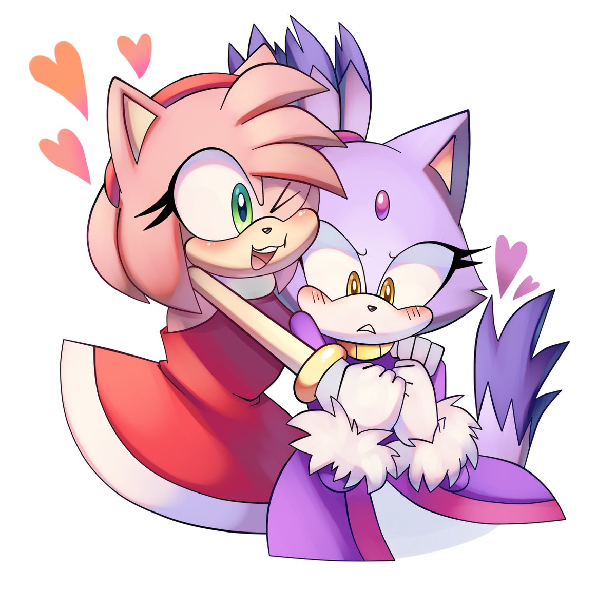 I wanted to share one of my favorite ships Amy x Blaze ;w; 3. 257. 