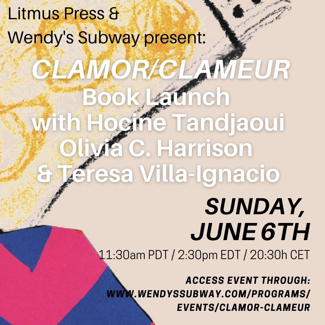 Clamor/Clameur officially launches this Sunday, hosted by Wendy's Subway!