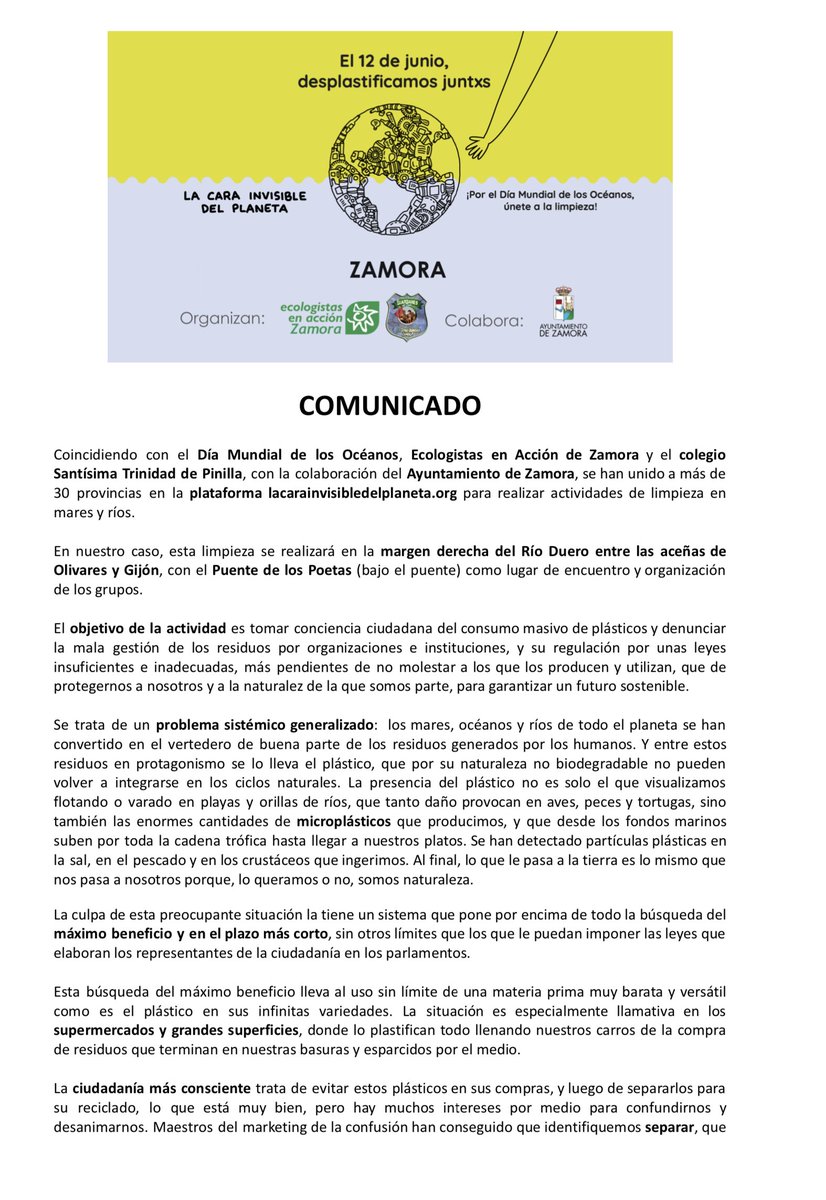 EeaZamora's tweet photo. Ya están abiertas las inscripciones para esta acción reivindicativa. En la versión de los medios del comunicado que les hemos hemos mandado desaparece mágicamente el nombre de uno de los causantes principales del problema. ¿Lo adivinas? https://t.co/rxKA1x7Kfg
