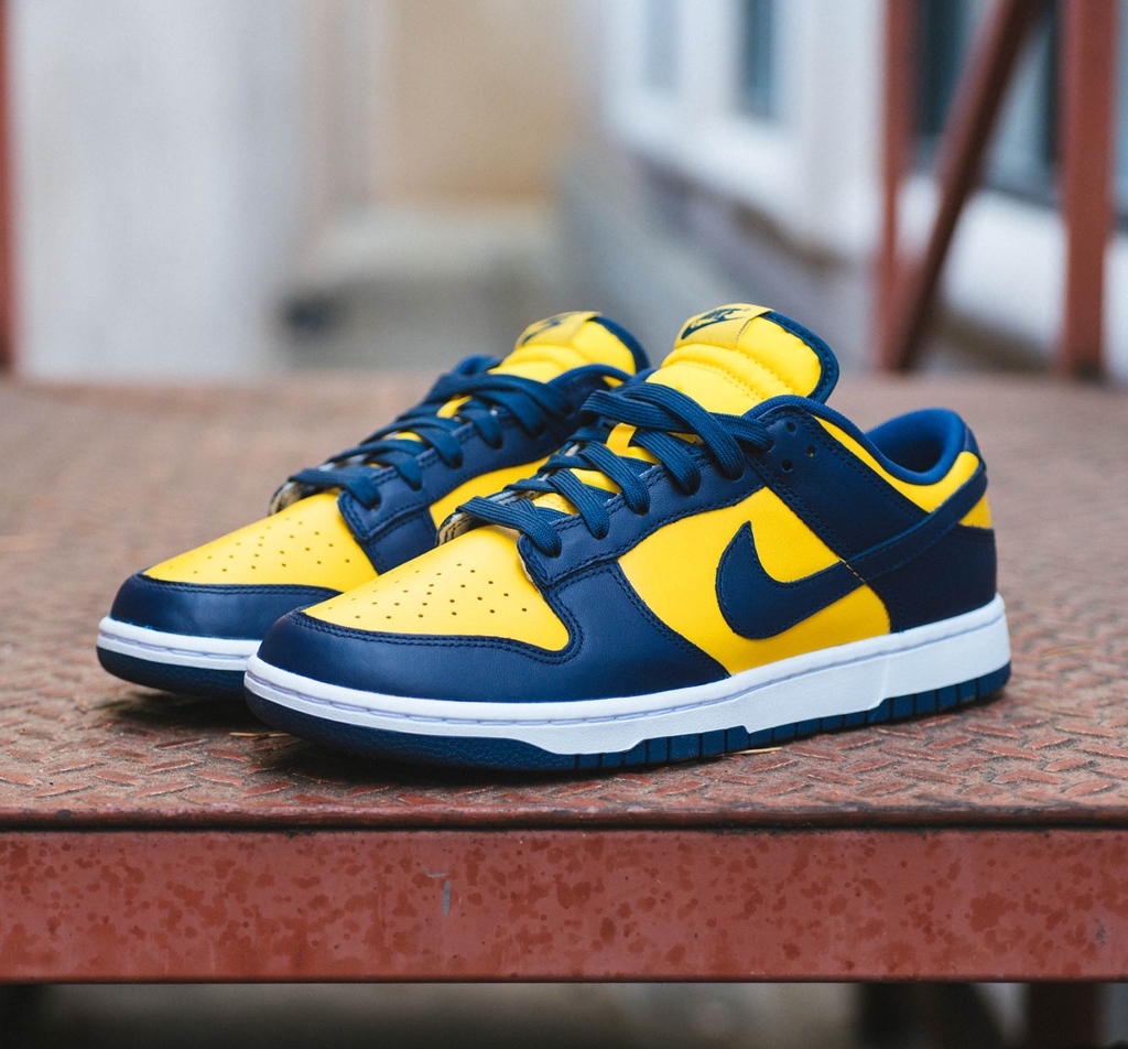 The two Michigan inspired Nike Dunk Low Retro's release this Thursday Maize:bit.ly/3vGK4qc Green:bit.ly/2S08Na8