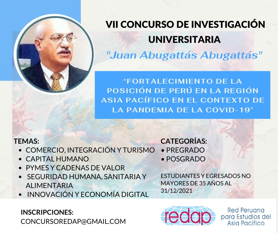 Investigación en Cayetano on Twitter: "Participa del VII Concurso de  Investigación Universitaria "Juan Abugattás Abugattás"  https://t.co/jDqG2ne4EE https://t.co/5pe583DSq2" / Twitter