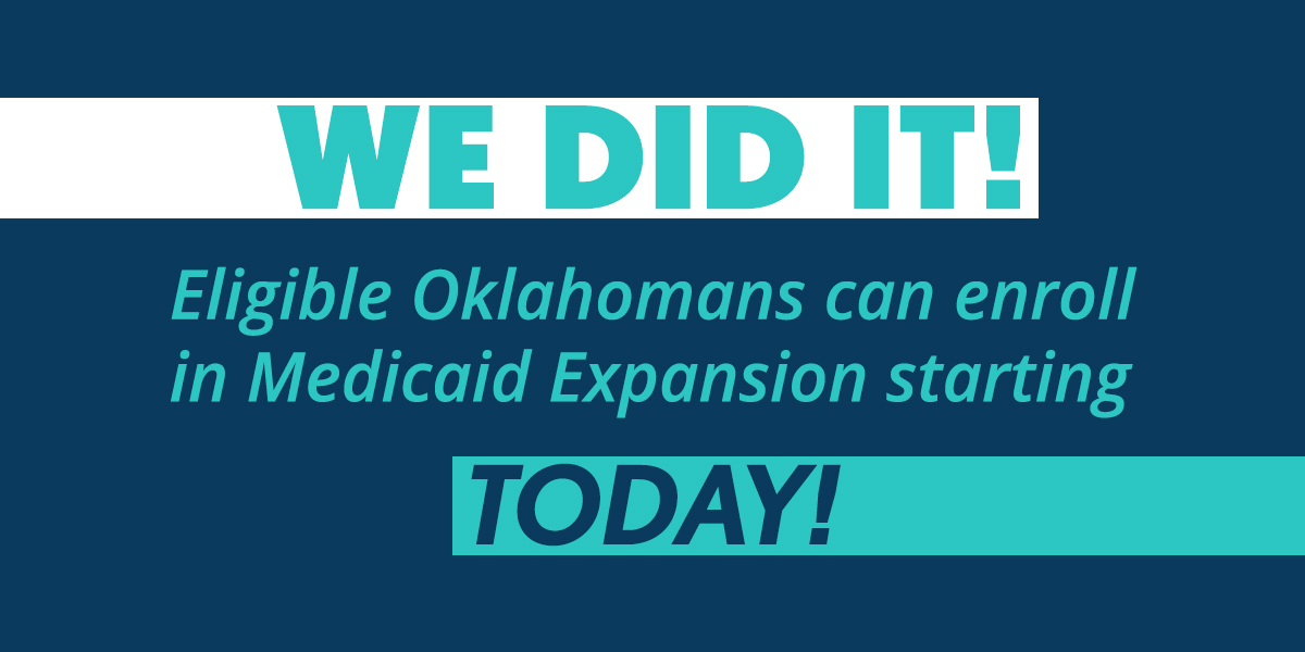 OKDecides's tweet photo. 🙌  WE DID IT! 🙌

HUGE! Today, because of you, enrollment for Medicaid expansion here in Oklahoma begins! 
Learn about enrollment: https://t.co/INvtsVvQUd https://t.co/jpA2CPoLUD