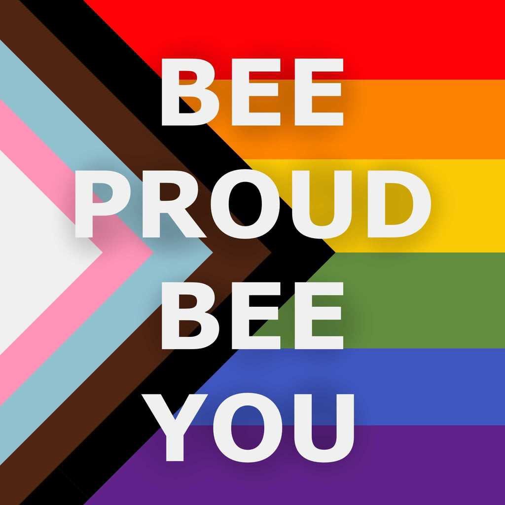 OUBeeClub's tweet image. From all of us at the OU Beekeepers Association, happy Pride Month to all our LG🐝TQ friends!