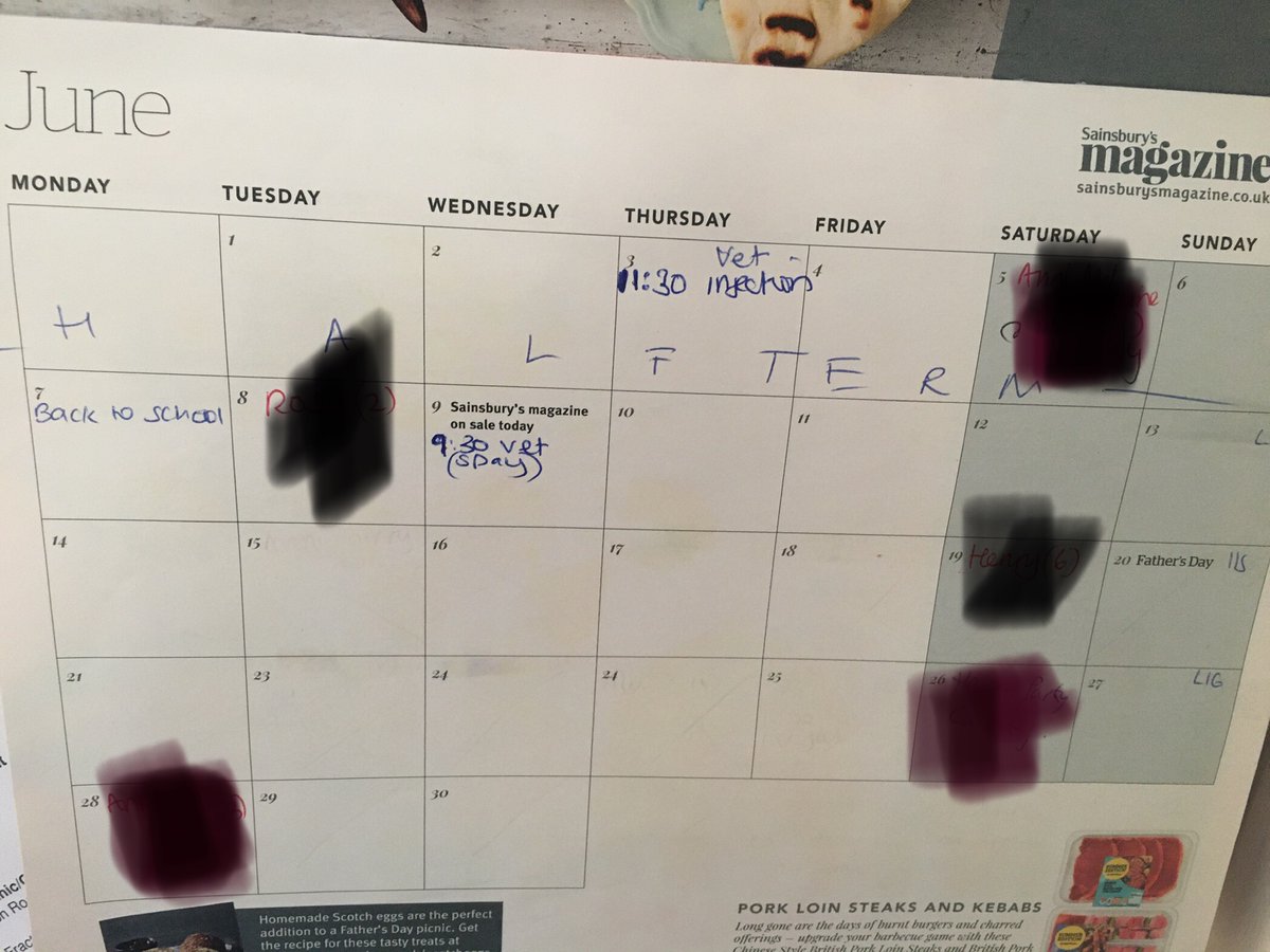 2031The's tweet photo. @SainsburysMag @SainsburysNews I can’t help thinking something has gone wrong in this Sainsburys’ calendar for June. Let’s hope I don’t get confused with the multiple 24s, missing 22 and 23 that comes after 21!! https://t.co/IglrGZMt18