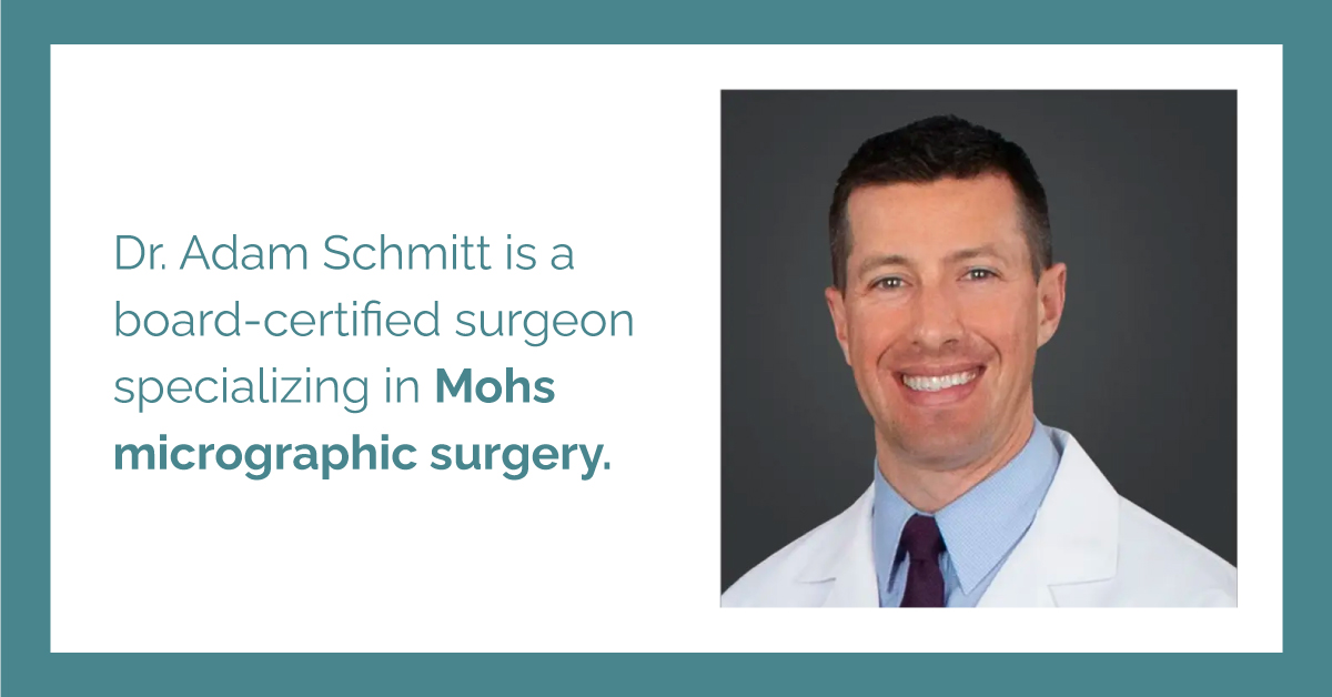 ZelSkin's tweet photo. Dr. Adam Schmitt is a board-certified surgeon specializing in Mohs micrographic surgery. He is currently accepting new patients at our Plymouth location. Schedule today: 952-473-1286 https://t.co/cUe8iY4CQT