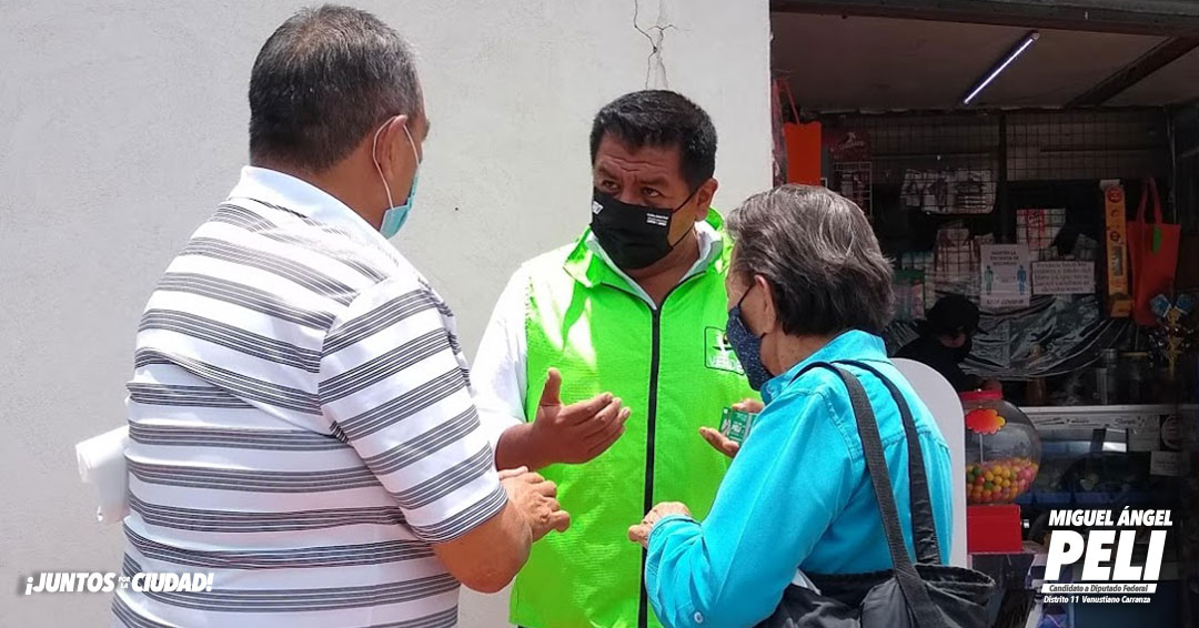 MiguelPeliMx's tweet photo. 📢 Estuvimos en la colonia #AmpAviaciónCivil con la candidata a la alcaldía Angelica Dueñas  para compartir nuestras propuestas que impulsarán la economía y mejorarán la calidad de vida de las familias en la alcaldía #VenustianoCarranza👐🏻💚
#MiguelAngelPELI
#CumplirEsNuestroDeber https://t.co/4ktyZw6gpM