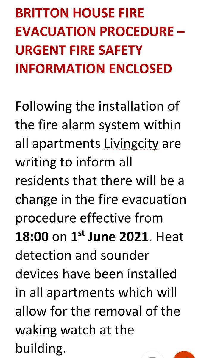 BH_CAG's tweet photo. 👍Finally, after 9 months our fire alarm is in &amp; our £21k a month waking watch is no more! 🍾
👎The bad news, Homeground still haven't signed our WWRF agreement so innocent leaseholders are being forced to pay for the fire alarm despite gov funding awarded!
#EndOurCladdingScandal https://t.co/tUd6jxCyCk