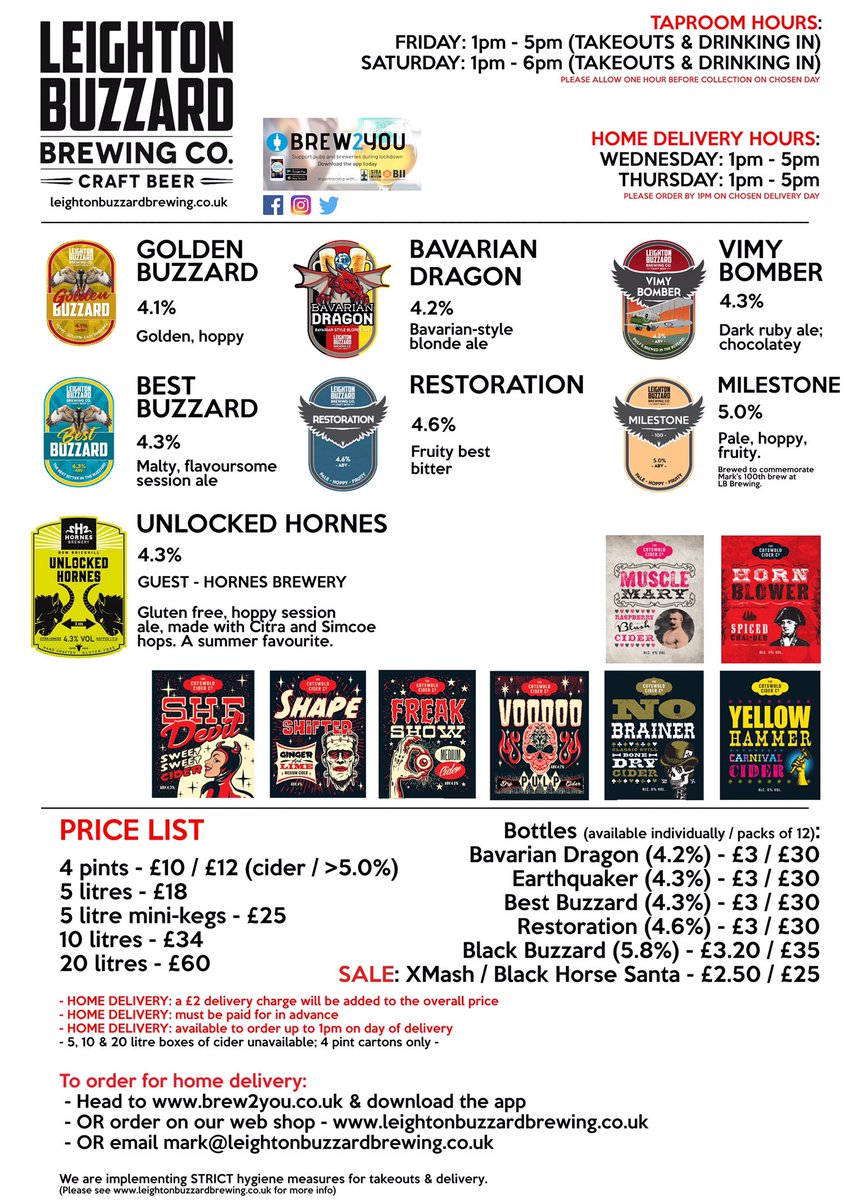 THIS WEEK’S BEER (w/c: 31/05/21) including our core favourites and the ever-popular Unlocked Hornes from <a href="/HornesBrewery/">Hornes Brewery</a>! #beer #leightonbuzzard