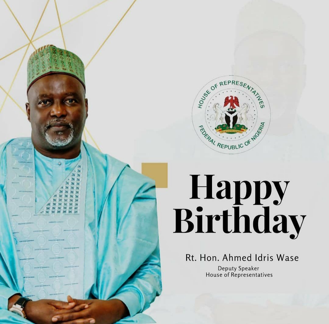Hon_UML's tweet photo. Birthday wishes to our leader Rt. Hon. Ahmed Idris Wase @HonAhmedWase, Deputy Speaker House Representatives. At 57, you continue to inspire and fill our lives with your strength, confidence, passion and spirit. Thanks for everything as I wish you long life and prosperity. https://t.co/7ExI56y2Au