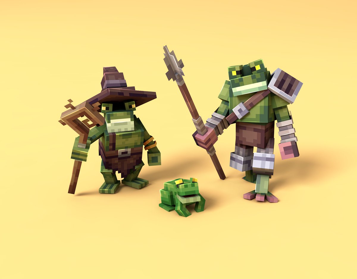 CubecastCo's tweet image. These frogs are up to something.🤔
Models made for @Spectral_Games