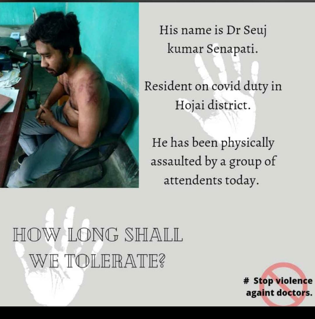 drpradeepck's tweet photo. Can't imagine the psychological trauma this young doctor is going through !
Will he be able to treat the patients again with the same enthusiasm and dedication? No, it leaves a psychological scar permanently. 
What's wrong with this society ? 😥 
#StopViolenceAgainstDoctors https://t.co/eOts7dTkWa