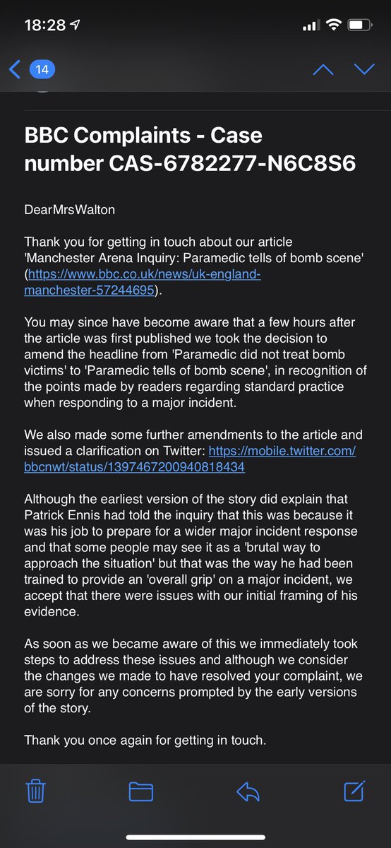 Ive never been one of those people who complain but this headline was just so unfair, lazy and ‘clickbait’ I just had to complain as it seems so did most of the Ambulance and NHS community. 
🙏🏻💚🚑💙