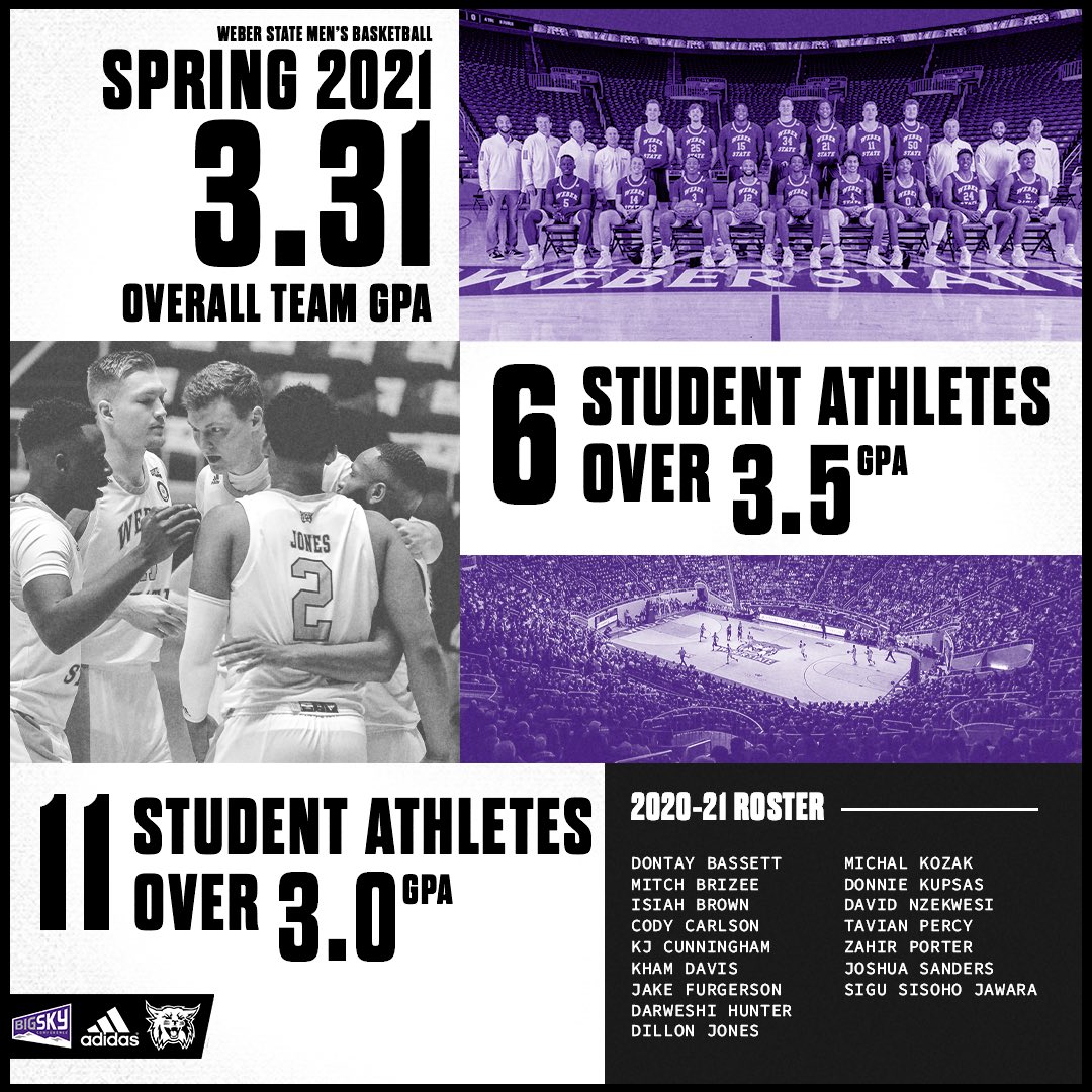 Our guys kept up the hard work in the classroom during the season 📚 

Proud of the work this team put in on and off the court!

#PurpleReign #WeAreWeber