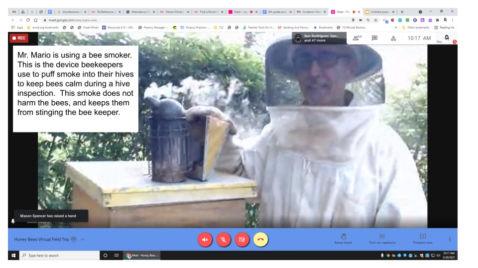 HTechcenter's tweet photo. #HempsteadHeroes had a 🐝-u-tiful visit to the 🍯🐝farm on Friday. They learned so much about 🐝s, hives and 🍯.  Our virtual field trip was a success 😁 https://t.co/Sd31aymrUk