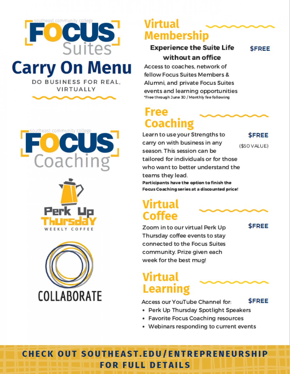 Check out our new "Carry On Services" for virtual assistance! We continue to serve small businesses and startups in SE Nebraska. Contact us! #smallbiz #startups #LNK #Nebraska