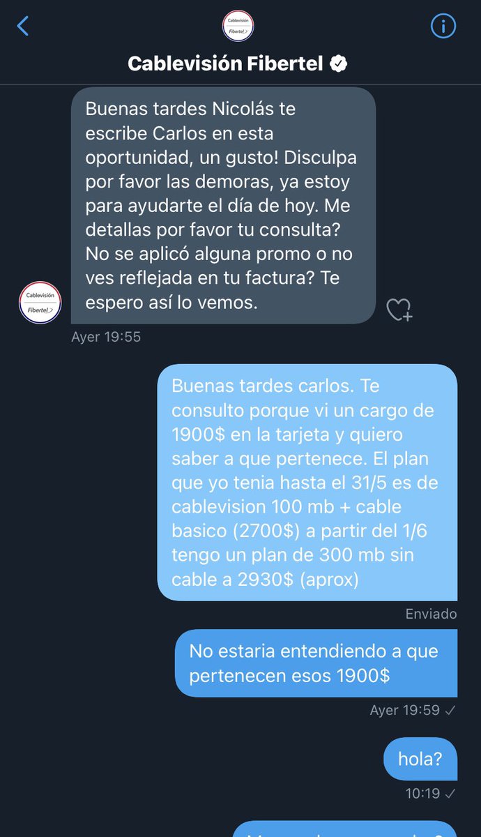 fassettanicolas's tweet photo. @CableFibertel se pueden finar si carlos esta bien o le paso algo?
Antes de responder que la seguimos por DM, fijense que justamente los que no responden por DM son ustedes https://t.co/Rlg0sh6QkE