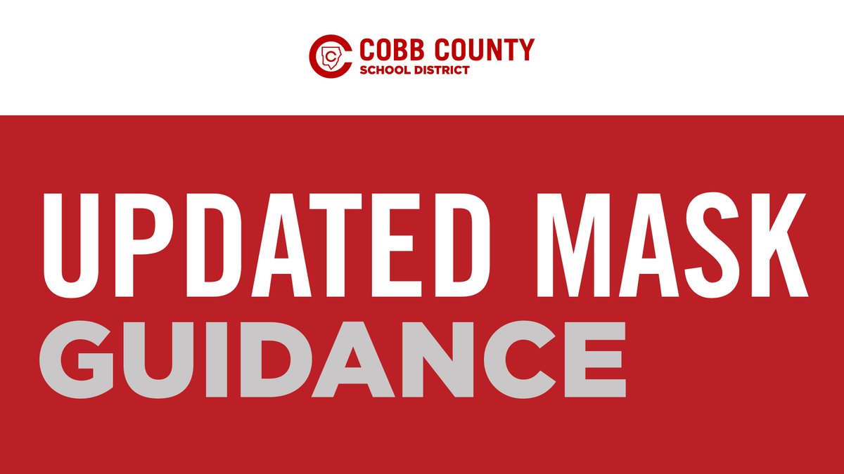 Effective Monday, June 7, masks will be optional for all <a href="/CobbSchools/">Cobb County Schools</a> students and staff for any school-related activity. 

These updated guidelines will apply to all summer activities and the 2021-2022 school year.

cobbk12.org/_ci/p/46756