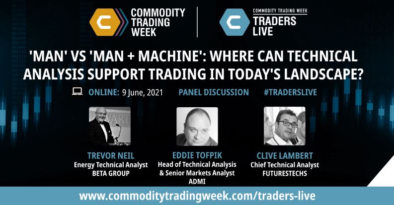EddieTofpik's tweet photo. Come join me next week at a free online Panel Session on ‘Man vs. Man + Machine: Where Can Technical Analysis Support Trading in Today’s Landscape’ It’s at #TradersLive 9th June at 10.50 London time. Register for FREE at https://t.co/m9LkTKuTac #commoditytradingweek #commodities https://t.co/WmoZBGUU5g