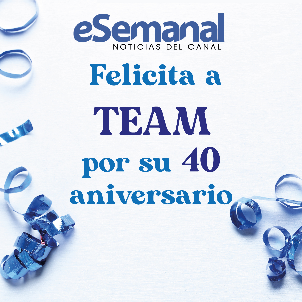 eSemanal's tweet photo. eSemanal felicita a TEAM por su 40 Aniversario
@conexionteam
#MiCumpleeSemanal https://t.co/Fg047u4jGC