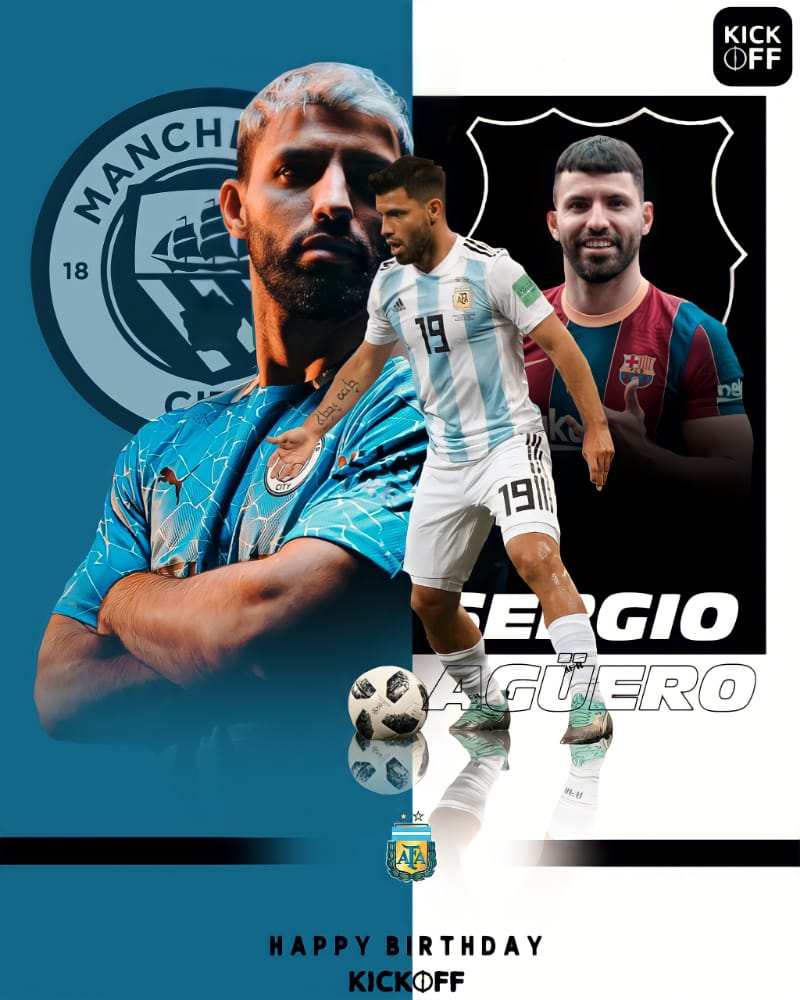 Happy Birthday to Barcelona\s Argentine Strikeforce, Sergio Aguero !  . 
. 
. 
©KICKOFF 