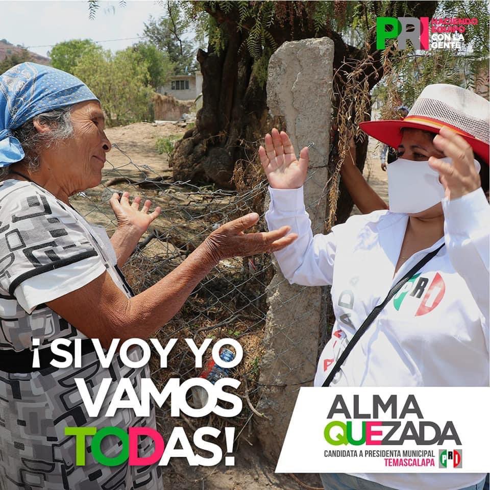 AlmaDelfinaQ's tweet photo. En 1955 las mujeres en México emitieron su voto por primera vez, hoy, casi 66 años después, somos muchas las mujeres que queremos la confianza de las personas para ocupar puestos de representación, es tiempo de que Temascalapa cambie la historia. Si voy yo, vamos todas https://t.co/6qQev0CeF0
