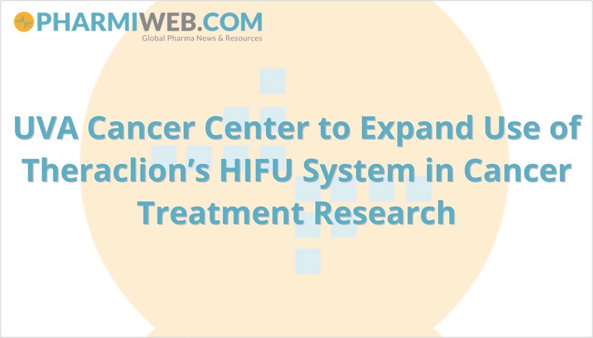 pharminews's tweet image. UVA Cancer Center to Expand Use of Theraclion’s HIFU System in Cancer Treatment Research
zpr.io/RFDcZ
#PharmaNews #ClinicalResearchNews #BiotechNews #LifeSciencesNews #MedicalNews #HealthcareNews #PharmiwebNews