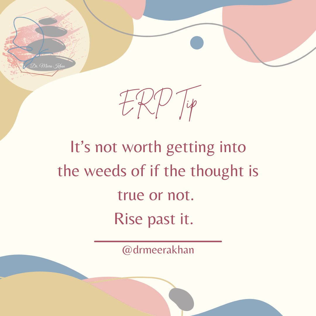 It’s not worth getting into the weeds of if the thought is true or not. 
Rise past it.  

#DrMeeraKhan #Anxiety #AnxietyRelief #AnxietySupport #AnxietyAwareness #AnxietySkills #OCD #OCDAwareness #ObsessiveCompulsiveDisorder #ERP #ExposureAndResponsePrevention #OCDSkills #BFRB