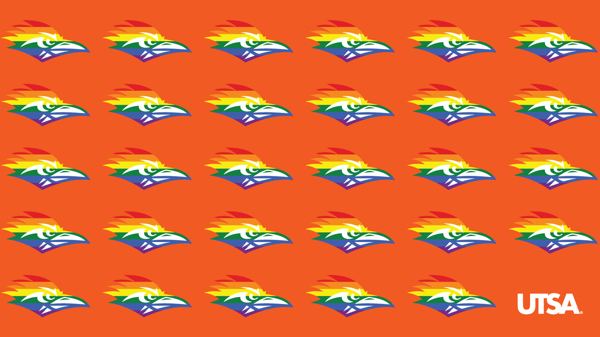 PrideFSA_UTSA's tweet photo. Happy Pride Month, everyone!! Check out these Pride Rowdy Zoom backgrounds to rock this month (or all year)!! Pride Month Event details: https://t.co/DexqSfTgyA
#RowdyPride #UTSA https://t.co/lDkSTT5R37