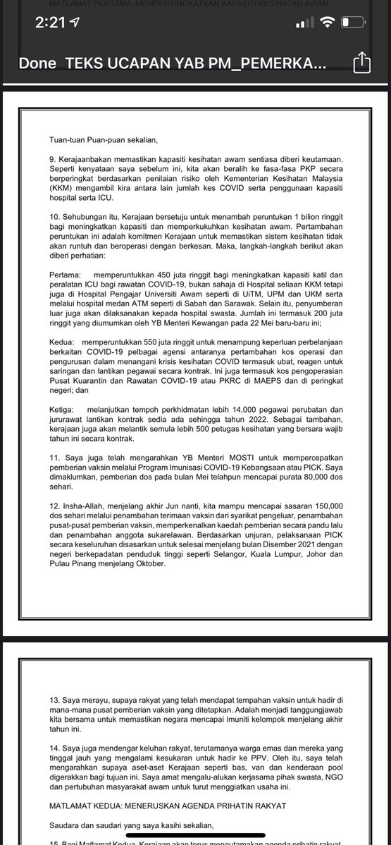 wfarahalan's tweet photo. Kerajaan memperuntukkan 450 juta ringgit bagi meningkatkan kapasiti katil dan peralatan ICU bagi rawatan COVID-19.

Rujukan: Teks Ucapan YAB PM

Kaji pi lah mana tau ada peluang. 

Take care &amp; stay safe,
Farah Alan.

#SahamIsCool https://t.co/JoZvD1dMcd