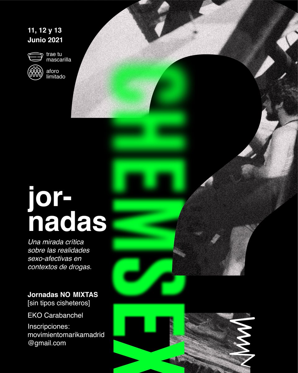 marikasMMM's tweet photo. ¡Hola caris! Llevamos un tiempito bien silenciosas, pero es que entre otras muchas cosas estamos organizando estas jornadas sobre la práctica del chemsex o sexo con drogas.

⬇️ [Abrimos hilo] ⬇️ https://t.co/AH43jtPzGj