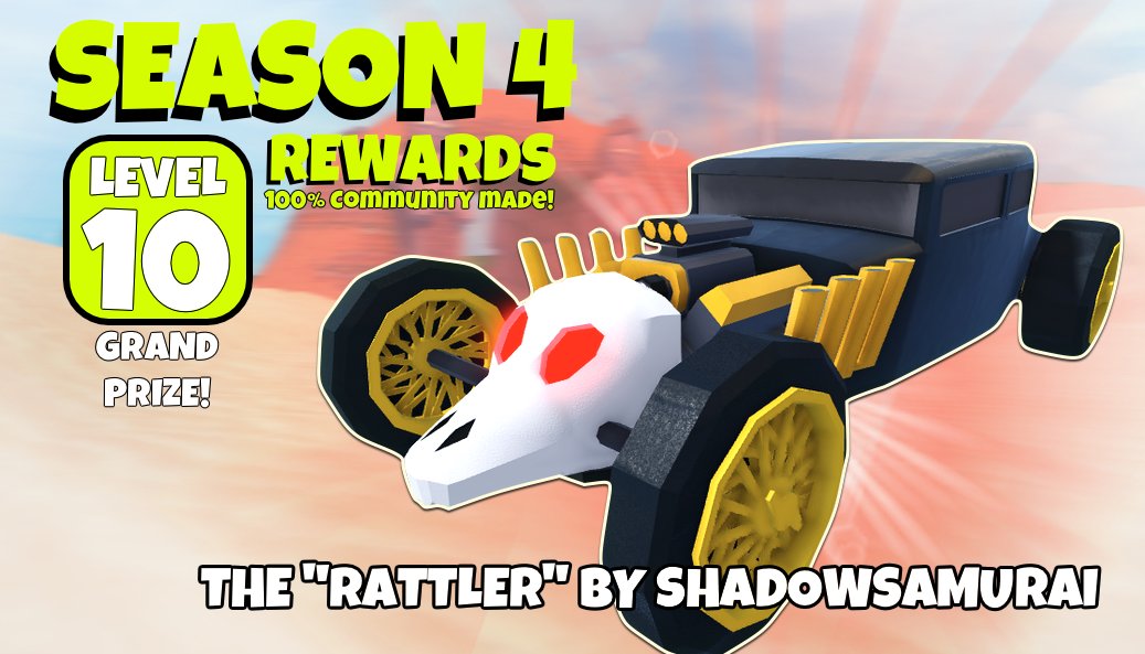 Badimo Jailbreak On Twitter 3 3 The Jailbreak Season Four Grand Prize Level 10 The Rattler By Shadowsamurai All Of These Prizes Will Be Available Soon In Our Upcoming Update Season Pass - roblox jailbreak badimo twitter