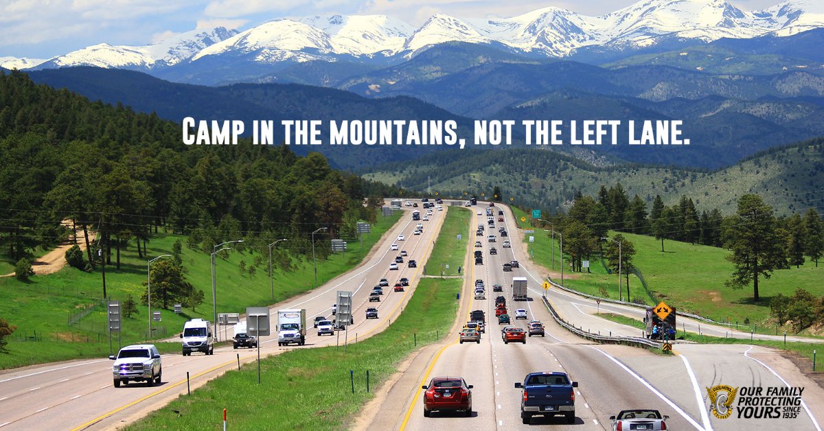 Left lanes are designed for actively passing, not just driving.  Help traffic to keep flowing and stick to the right and middle lanes for driving.