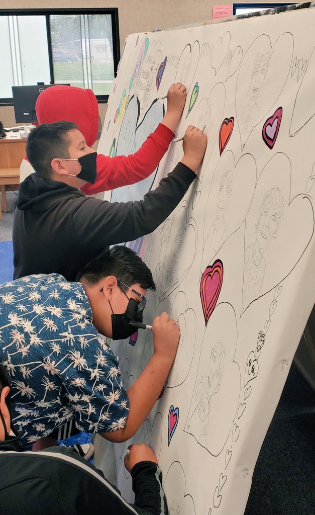 Laurel is truly honored to have Dr. Tawfilis founder of the Art Miles Mural Project along with her team of artists inspiring our PASS AmeriCorps students.  Culminating art project to celebrate the year of hard work, community, &amp; love.