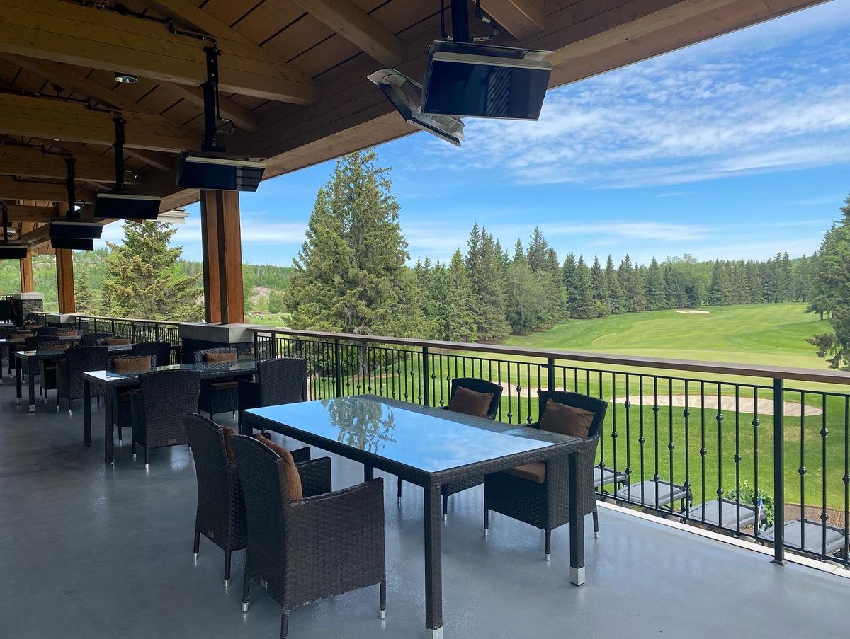 WindyGCC's tweet photo. Members, we are excited to officially have our patio open as well as re-open The Pad! We recommend making a reservation if you are coming down to enjoy our patio by calling 780-988-5501 Ext. 109. We have a great new menu that you will love! 🥳#Windermeregcc #Patio #ThePad https://t.co/1bPu40x4hp