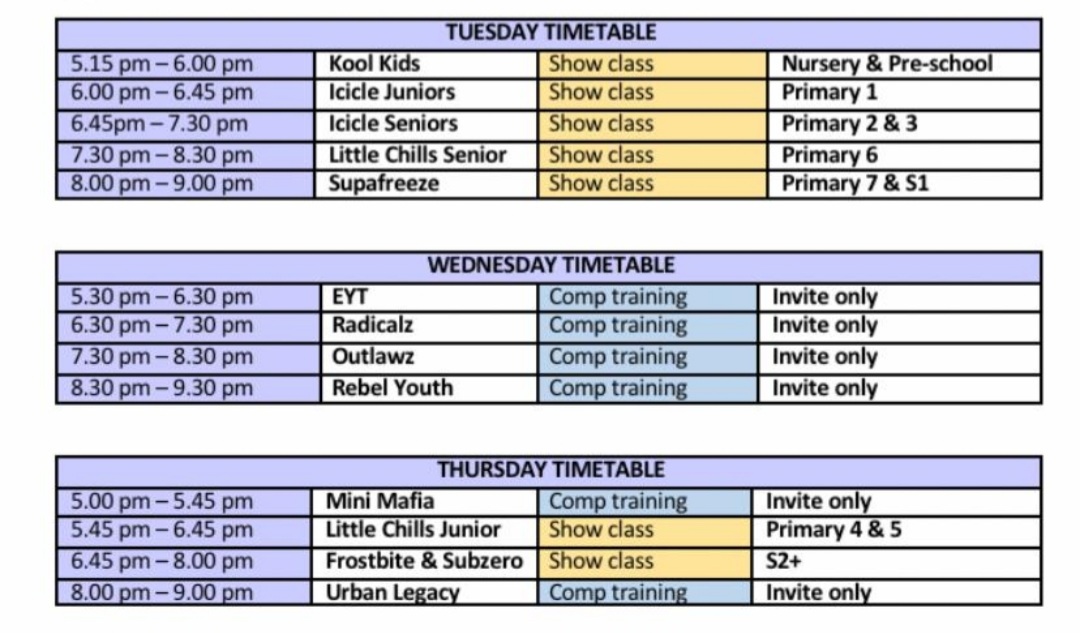epicelementz's tweet photo. Tonight marks the start of our new timetable. See below for new times and days x https://t.co/4Ha5ywzg5x