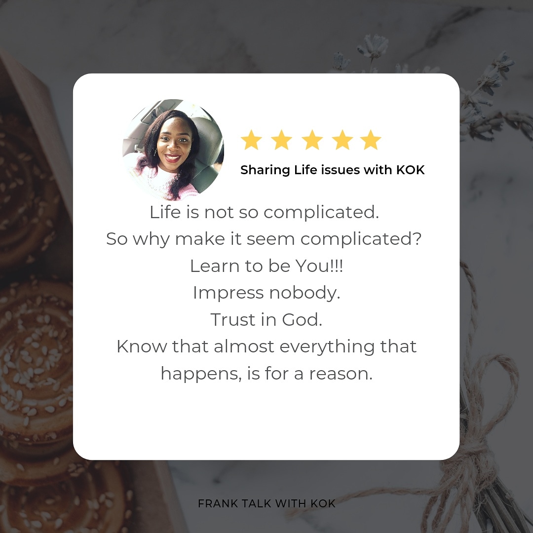 Kweeneth's tweet image. Life is not so complicated. 
So why make it seem complicated? 
Learn to be You!!!
Impress nobody.
Trust in God.
Know that almost everything that happens, is for a reason.

Sometimes we fall or even feel like giving up on our dreams... facebook.com/10187763348297…