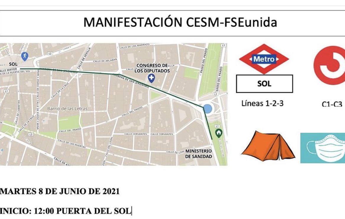 SheilajustoS's tweet photo. 📍FSE 2021 ⁦@FSEunida⁩ ⁦@cesm_sindicatos⁩ ⁦@TomasToranzo1⁩ ⁦@amytsmedicos⁩ 

Tienen la solución ⁦⁦@sanidadgob⁩ 

A no ser que haya cambios, hasta el martes! https://t.co/5L4eFWqgvS