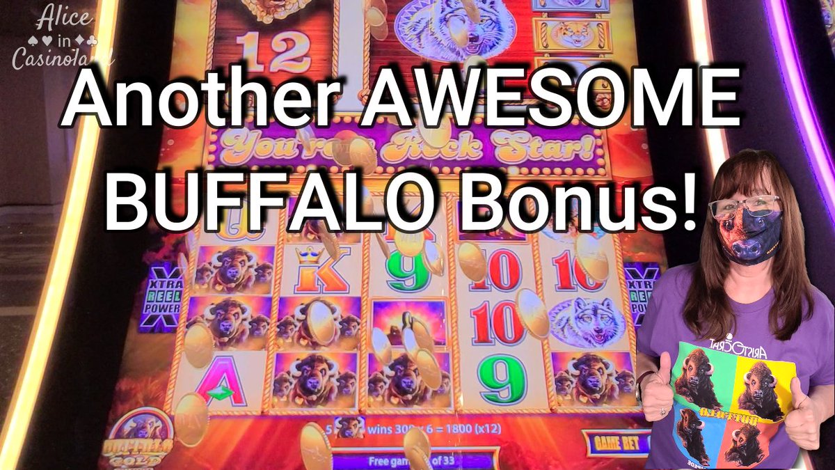AliceInCasino's tweet image. Those darn stubborn Buffalo were actually nice to me on my last trip to Vegas.  Here is another great bonus on Buffalo Gold at Cosmo! #vegas #YouTube #BuffaloGold #slots #AliceInCasinoland #Cosmo #BONUS youtu.be/UlfGs44iE_w
