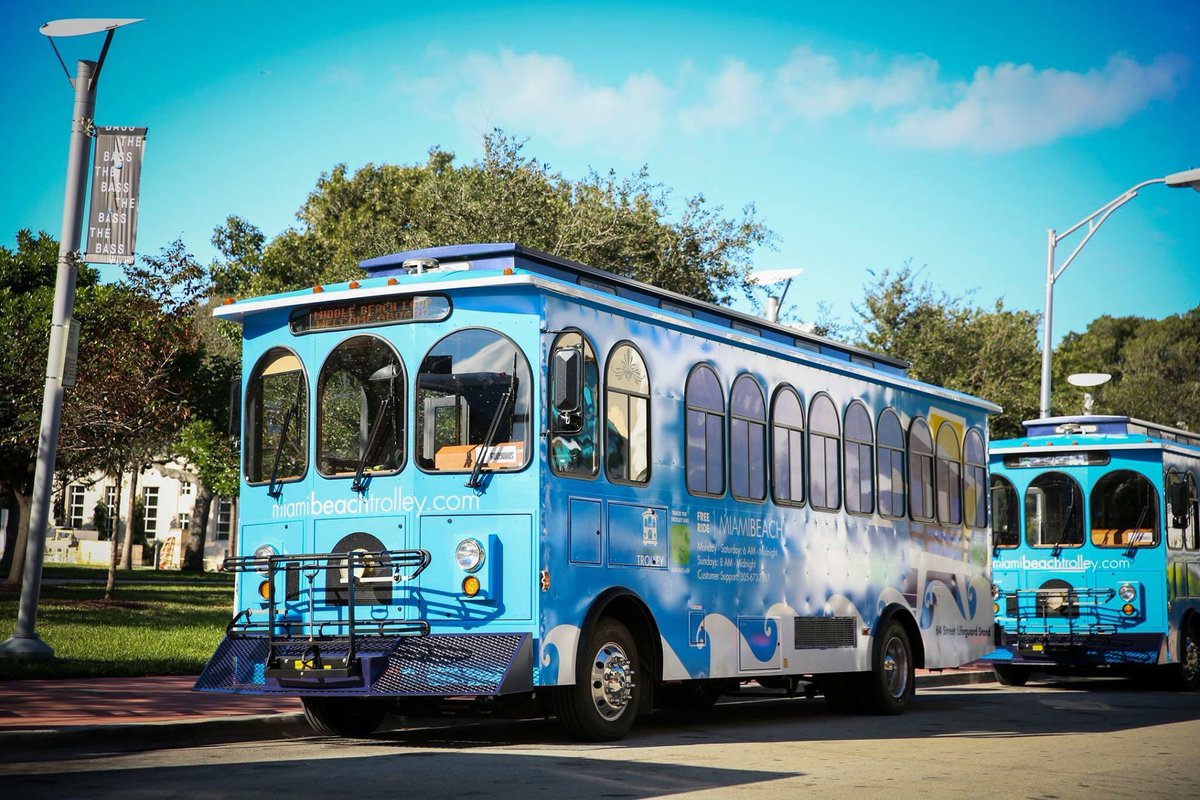 MiamiBeachNews's tweet photo. #MBTrolley Update: Starting tomorrow, June 2, we are returning to full capacity aboard our citywide trolleys.
Sanitation procedures and masks requirements are still in place.
View trolley routes here: https://t.co/OeIKefH3Gw 🌴🚎 https://t.co/Xys1VAlJWh