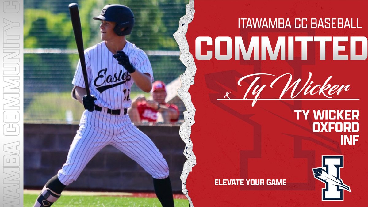 _tywicker's tweet photo. I’m honored and blessed to announce my commitment to ICC! Huge thank you to my family and the coaches that helped me reach this point in my life! @EasleyBaseballC @ICCBaseball @OxfordBaseball1 https://t.co/sbEiB8MbSF