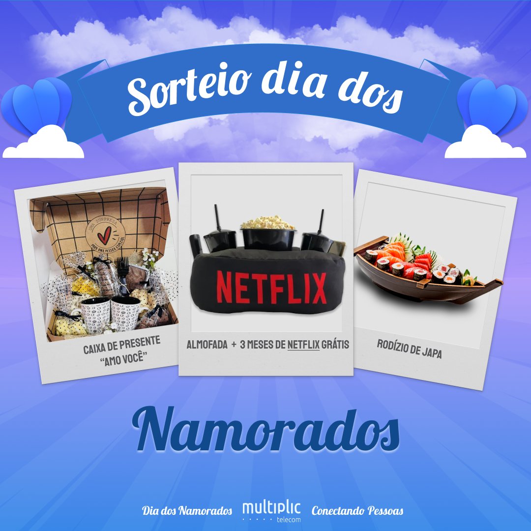 Multiplicnet's tweet photo. Sorteio no instagram, corre lá para aproveitar @multiplictelecom

#namorados #mozao #amor #diadosnamorados #casal #eternosnamorados #crush #teamo #amar #love #iloveyou #iloveu #sorteio #sorteionoinsta #sorte #sorteionamorados #premio https://t.co/hswJ1oHKI1
