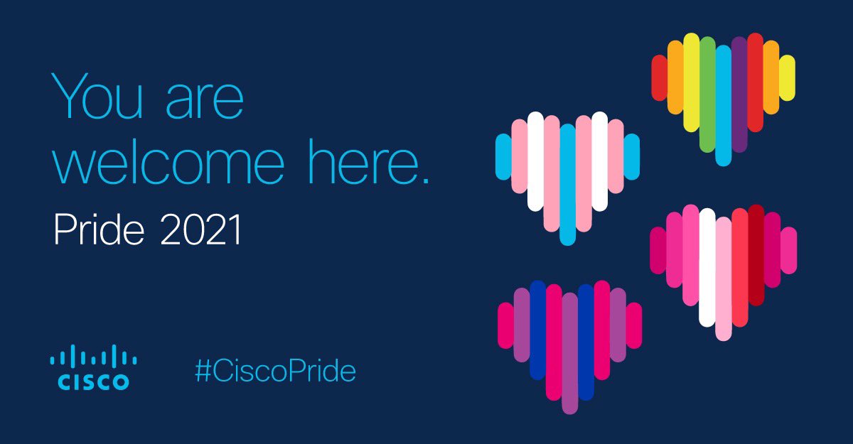 ChuckRobbins's tweet image. Happy #PrideMonth! This month, and every month, @Cisco stands proudly as an ally to our LGBTQ+ colleagues, and we continue to condemn any discrimination of the LGBTQ+ community. #WeAreCisco #CiscoPride #ShowYourPride
