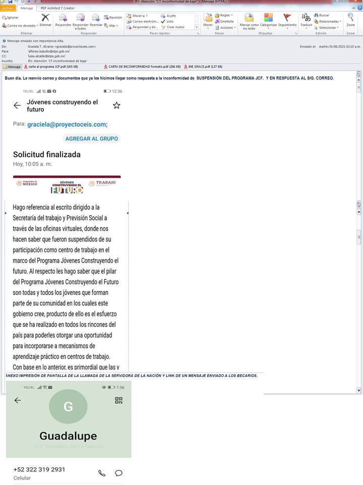 ceis_2016's tweet photo. @lopezobrador_ @LuisaAlcalde Lic. la siguiente es una #DenunciaPública fuimos #declinados y #extorsionados para seguir en el programa @JovConFuturo. Ud tiene copia de este correo. Esperemos tome cartas en el asunto. #empresas en la misma situación hemos sido #apoyadas por el PAN. https://t.co/KHNtl3ucrK