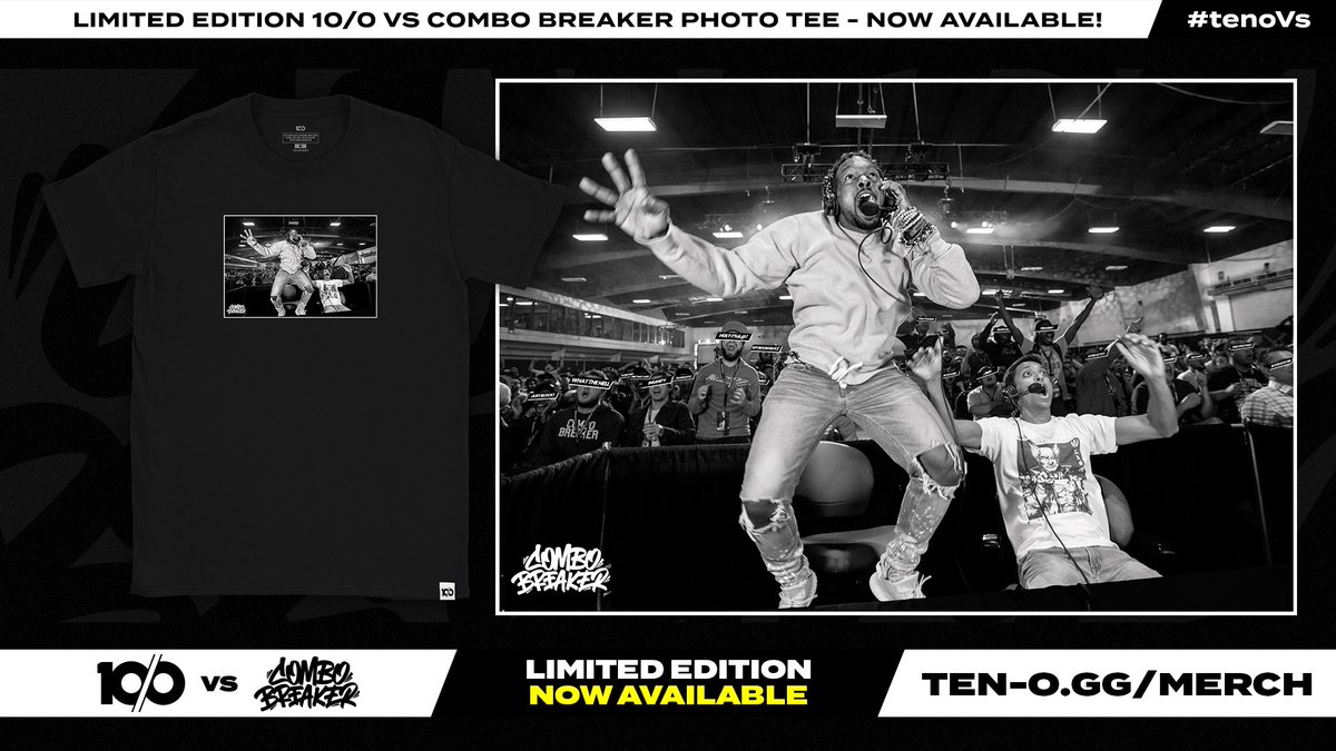 The visual representation of #GoodASSTekken ft. Myself &amp; <a href="/reepal/">Rip</a> w/<a href="/Vexanie/">Steph 📸</a> iconic pic. From @ComboBreaker LIMITED EDITION &amp; I hear supplies are low... GET IT NOW!! #tenoVs ten-o.gg/merch