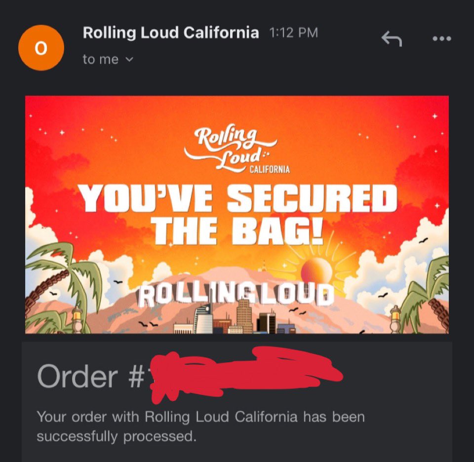 @RollingLoud Secured the bag https://t.co/V1GOvTJOio