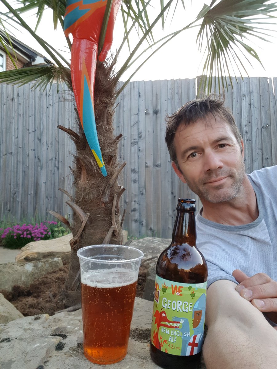 By George it's refreshing to enjoy a beer on my desert island  when I get home fro. A days hop twiddling